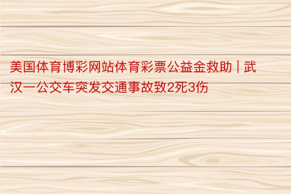 美国体育博彩网站体育彩票公益金救助 | 武汉一公交车突发交通事故致2死3伤